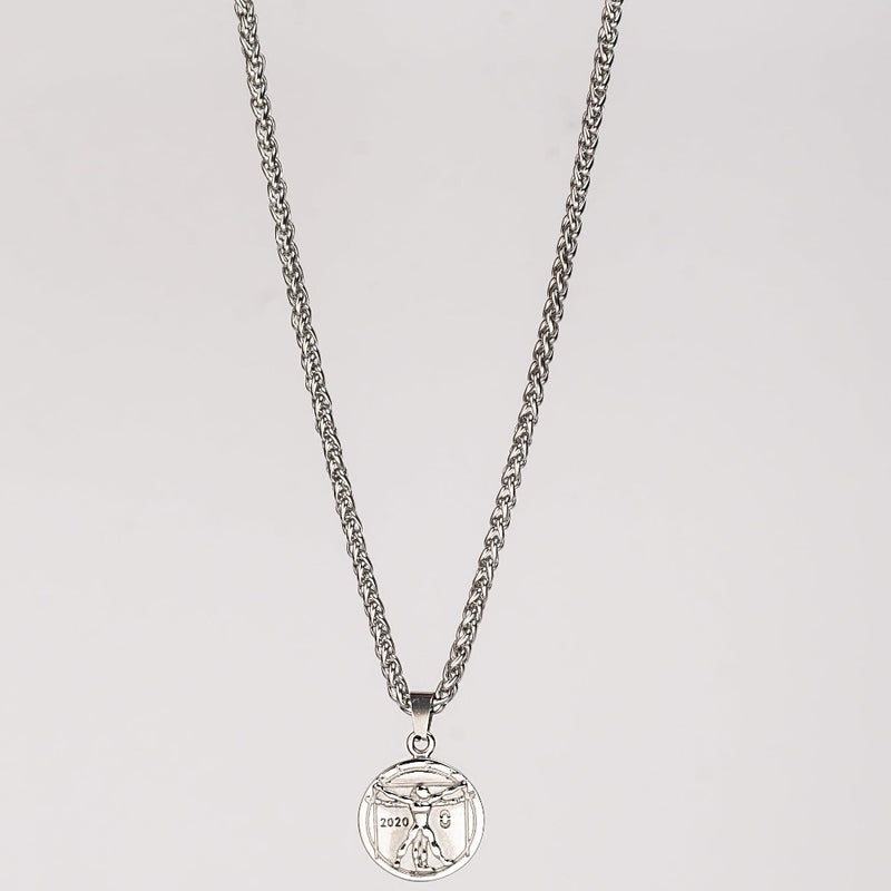 VITRUVIAN (SILVER) Pendant+ Chain