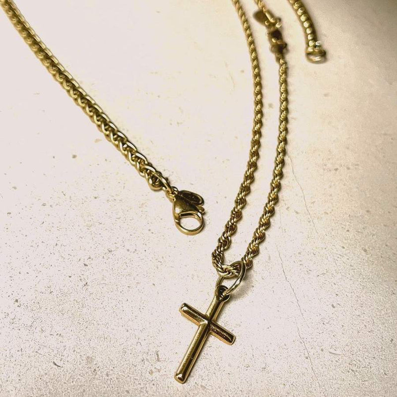 CROSS (GOLD) Pendant+ Chain