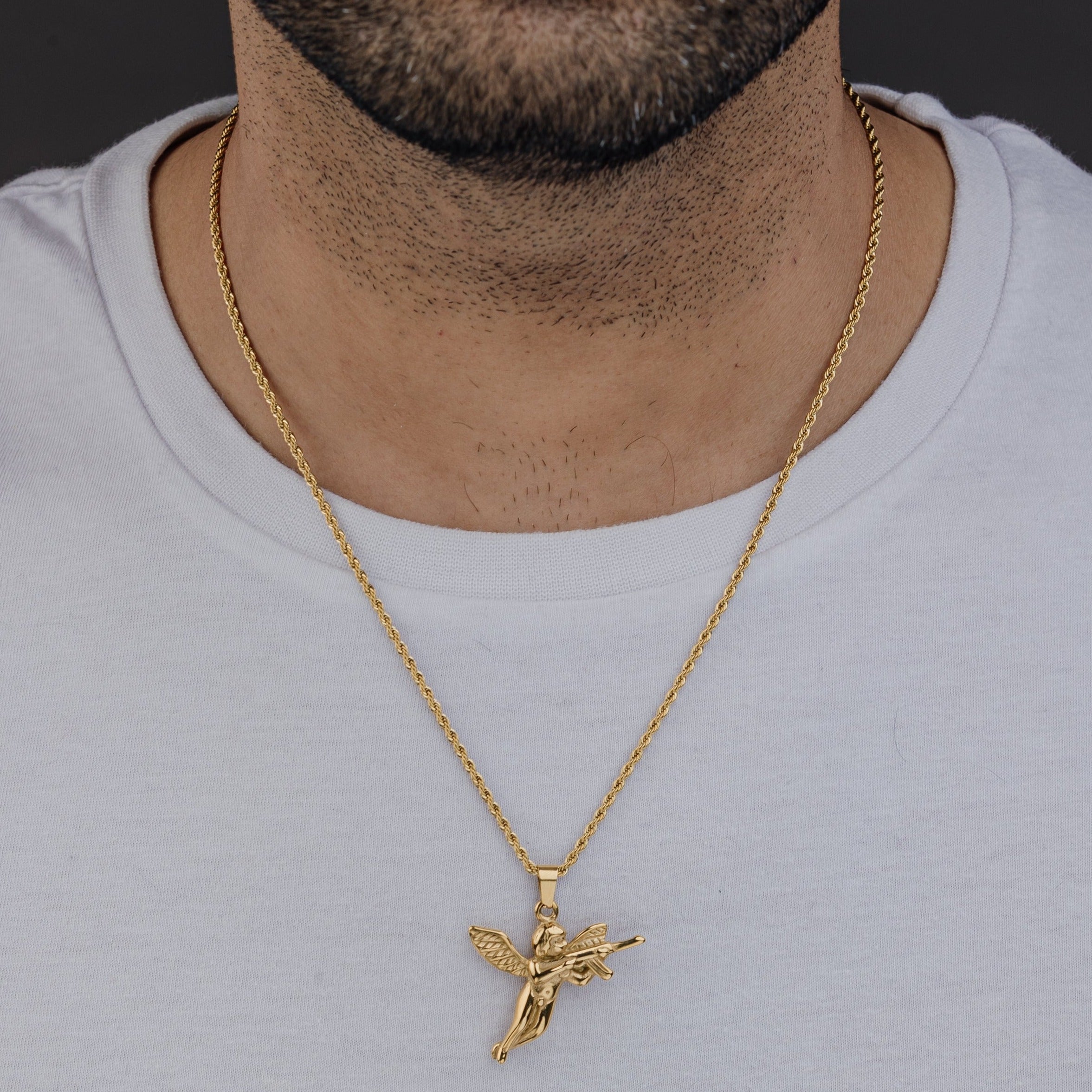 CUPID'S REVENGE (GOLD) Pendant+ Chain ( issue hook )